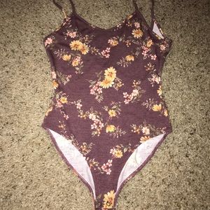 Forever 21 floral bodysuit